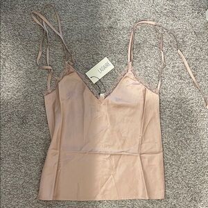 Ladaire silk camisole in a light pink color xxs nwt